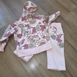 Old Navy Pink and Brown Floral Jacket